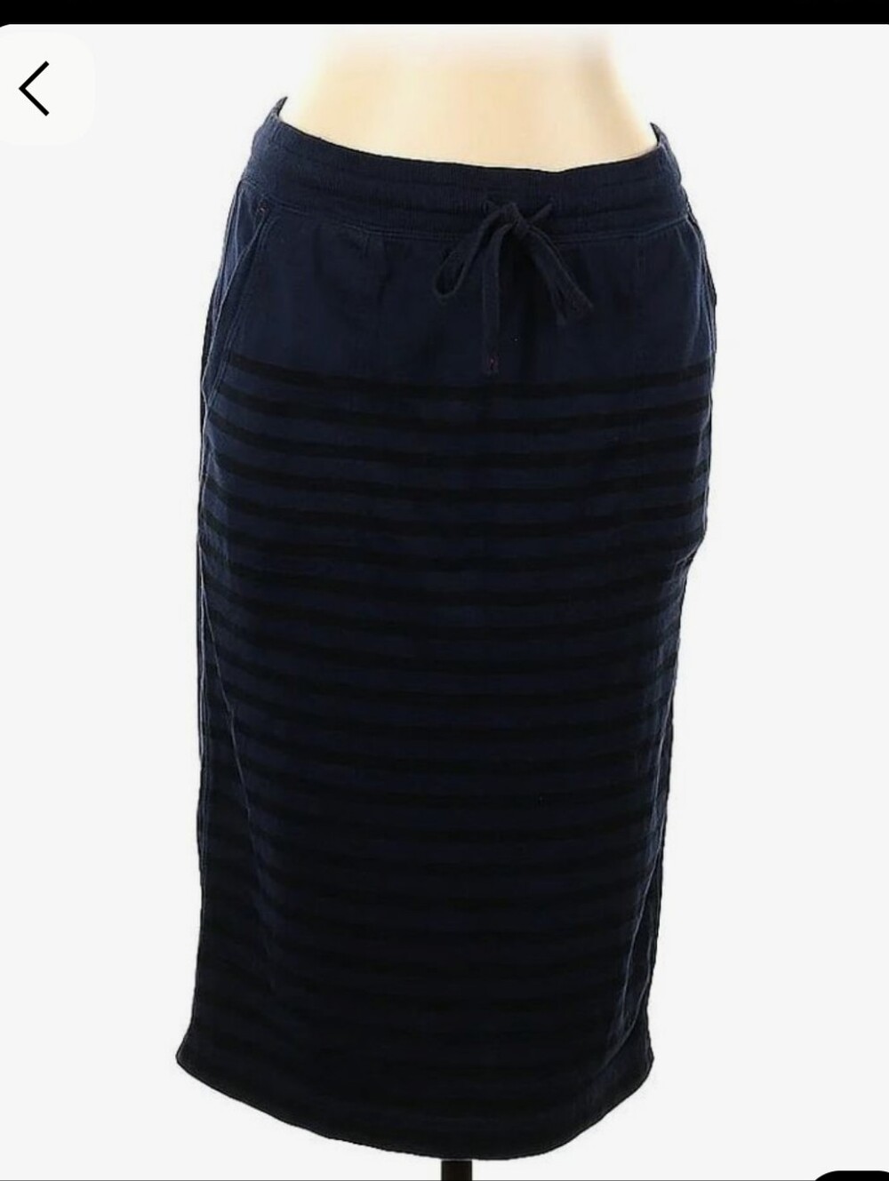 Uniqlo Stripped Knit Skirt With Side Pockets